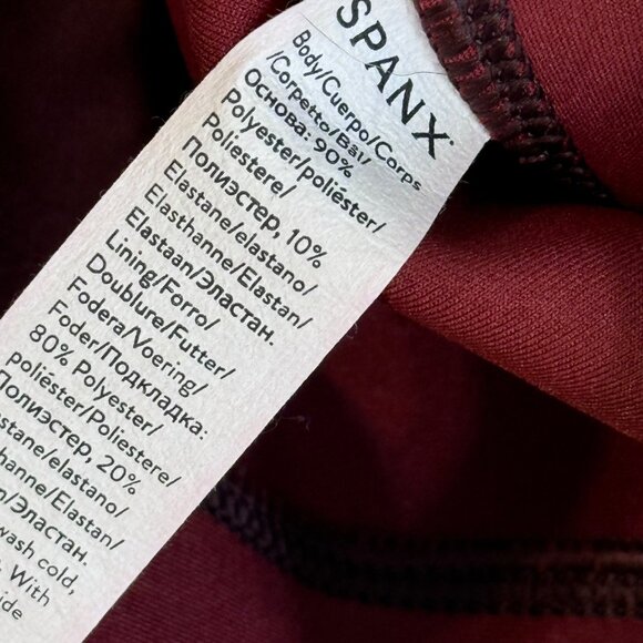 Spanx Womens Burgundy faux suede Leggings size medium slimming - Picture 5 of 14